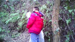 Amateur Asian not daddies outdoors
