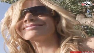 Blonde and dark hair teen have dyke sex with a gigantic