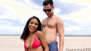 Roundass black gal doggystyled after twerking