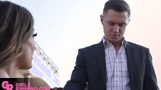 GIRLSRIMMING - babe anal pleasure action with the beauty cougar intruder Aila Donovan
