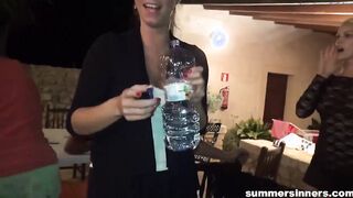 Party babes gets banged at midnight