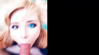 Lovely Stepsister Deep Blowjob and Play