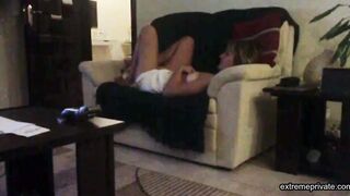 my mom often fingers her pussy on the couch