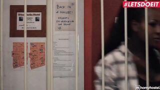 TURNED ON HOSTEL - Slutty 19 Year Older Loves Being Nailed! By The