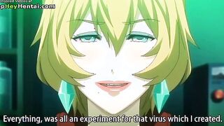 Hentai busty teacher and college students have wild sex