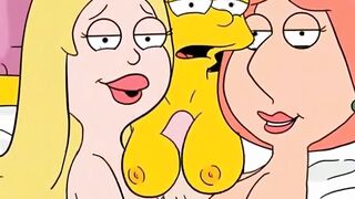 Famous cartoon lesbian MILFs
