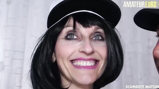 AMATEUREURO - Mature Dark Hair Enjoys Super Sexy Sex On Camera