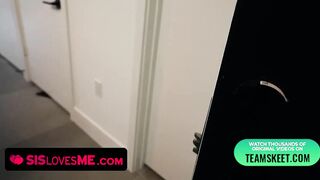 Sis Loves Me - Supportive Stepsis Offers Her Tight Snatch To Her Pure Stepbro And Swallows His Cum