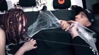 LETSDOEIT - (Jezzicat, Jason Steel) - Halloween With Turned On Possessed Slut Fucks A Big Cock In The Car