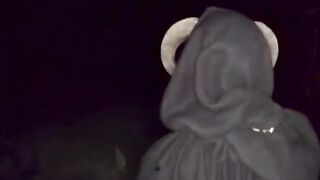 LETSDOEIT - (Jezzicat, Jason Steel) - Halloween With Turned On Possessed Slut Fucks A Big Cock In The Car