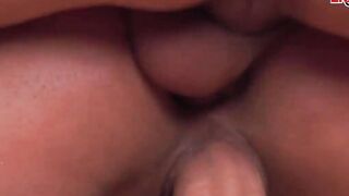 Filthy Goddess titties blonde getting two gigantic dicks in an anal 3-way
