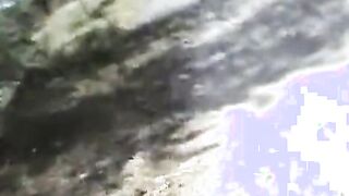 Jacking and cumming on a bridge over the highway