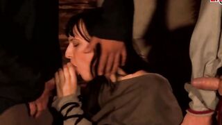 dark hair 18 loves anal three way mmf with sandwich