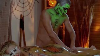 LETSDOEIT - (Kayla Green,Steve Q) - Halloween Gigantic Titted Blonde MILF Creepy Rubs With Lusty Gigantic Dick Frankenstein