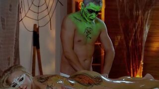 RELAXXXED - Halloween Oiled Massage For Long Titties Blonde Kayla Green - LETSDOEIT
