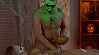 RELAXXXED - Halloween Oiled Massage For Long Titties Blonde Kayla Green - LETSDOEIT