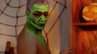 RELAXXXED - Halloween Oiled Massage For Long Titties Blonde Kayla Green - LETSDOEIT