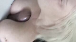Mature older lady tit fucking black dick