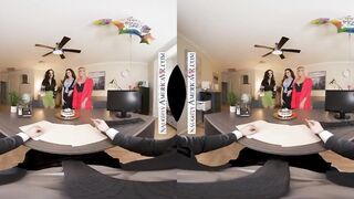 Sexsual America - Employees Caitlin Bell, Crystal Rush, and Jamie Michelle treat their boss with their mouths and leaking pussies