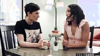 PURE TABOO Scheming Lesbian Convinces Straight Friend Alexis Tae To Banged!