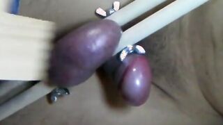 Testicle  Cumshot very painful ballbusting