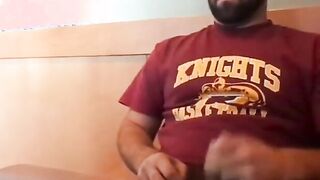 Bearded Bro Public Jerk Off in A Coffee Shop 2