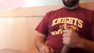 Bearded Bro Public Jerk Off in A Coffee Shop 2