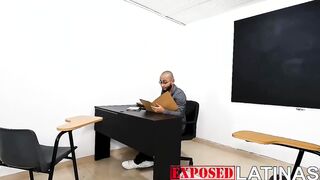 Latina stepmom getting banged by teacher to keep her step daughter from being expelled