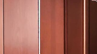Thin dark haired small hooters cougar seduced for anal hotel sex