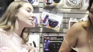 Coeds Naomi and Bonnie share casting cock and toys 3way