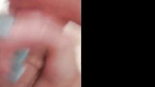 Lady J sucking cock and spilling cum