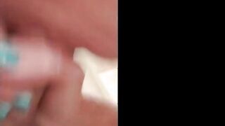 Lady J sucking cock and spilling cum