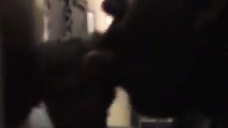 Tall Black Bitch Swallows White Tops Cum