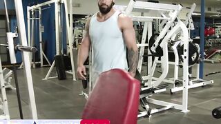 Petite blonde Anya Olsen works out on some gigantic ebony penis at they gym