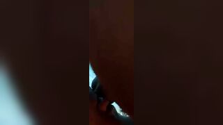 Huge ebony dick enter inside wet pussy