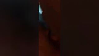 Huge ebony dick enter inside wet pussy