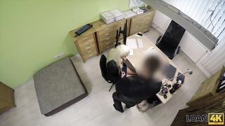 LOAN4K. Loan agent uses his powers to seduce Beauty blonde Bae