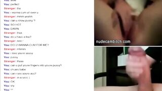 Closeup mutual masturbation on live web cam chat
