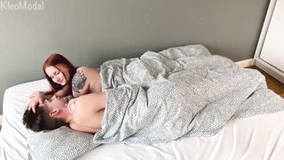 Morning sex with ex-ex-wife KleoModel. Cum on her big ass