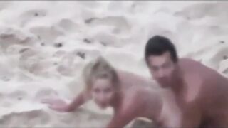 Caught Bimbo Smiles At Voyeurs While Fucking