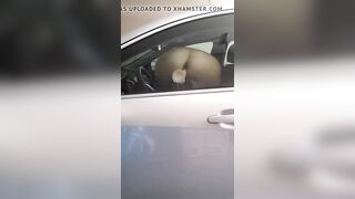 Fucking the car window