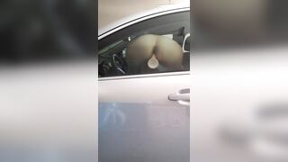Fucking the car window