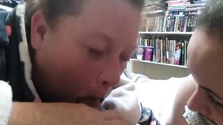 Cheating wifeand dyke loversuck husbands dck.