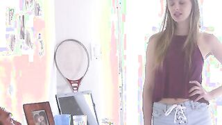 Johnny Castle is boned up with two sprained wrists. He's being taken care of by his step sister Jillian Janson,