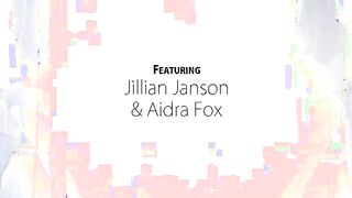 Juicy hotties Aidra Fox and Jillian Janson are dressed to kill in bras and thongs that hug the curves of
