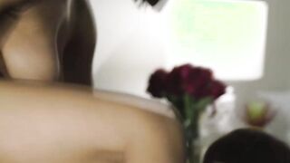 Tbabe gives a female a massage and fuck