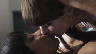 Tbabe gives a female a massage and fuck