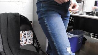 Petite teen has to pay with her pussy