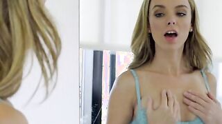 A push up bra give Jane Doux even more of a long boobed chest than she