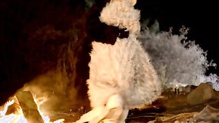 Jon Snow stands by the fire contemplating his next move for conquest when he is approached by Khalisse. A light